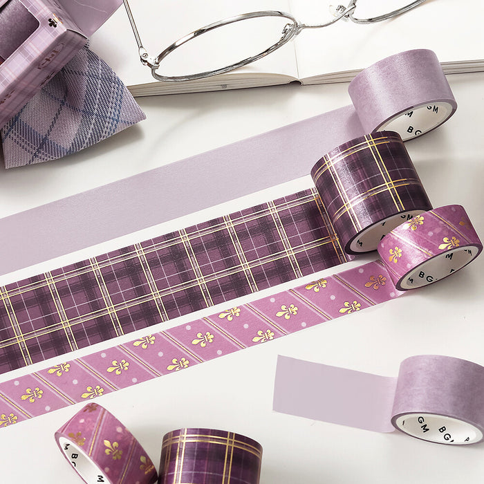 BGM 'School Colours' Washi Tape Set - Mauve Pink