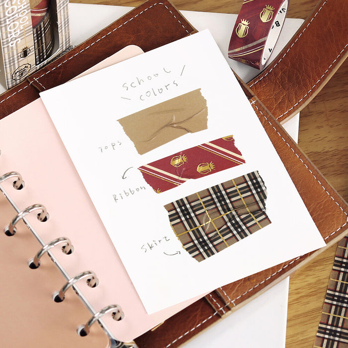 BGM 'School Colours' Washi Tape Set - Caramel