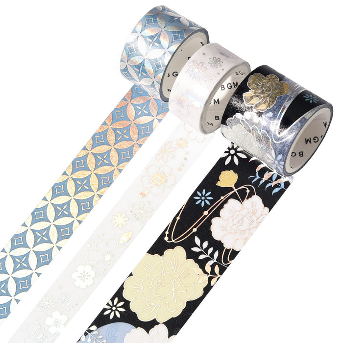 BGM 'Kimono' Washi Tape Set - Evening Darkness