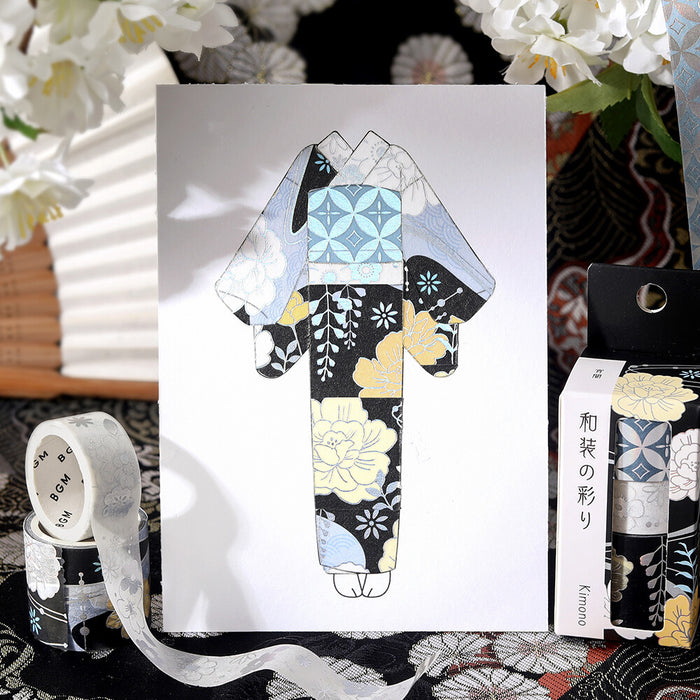 BGM 'Kimono' Washi Tape Set - Evening Darkness