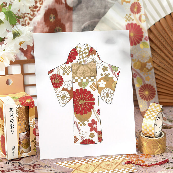 BGM 'Kimono' Washi Tape Set - Golden