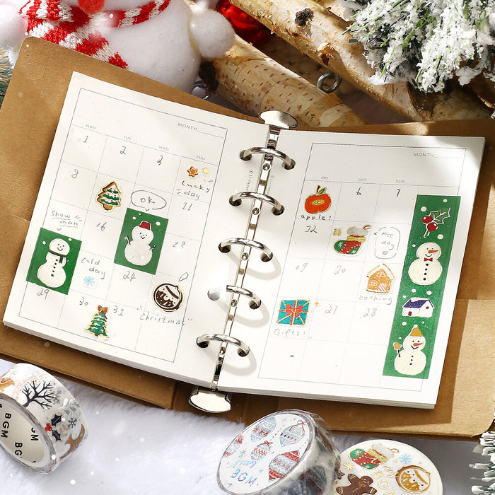 BGM Christmas Foil Washi Tape - Snowman