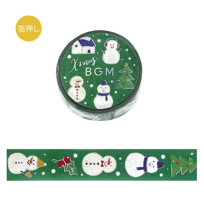 BGM Christmas Foil Washi Tape - Snowman