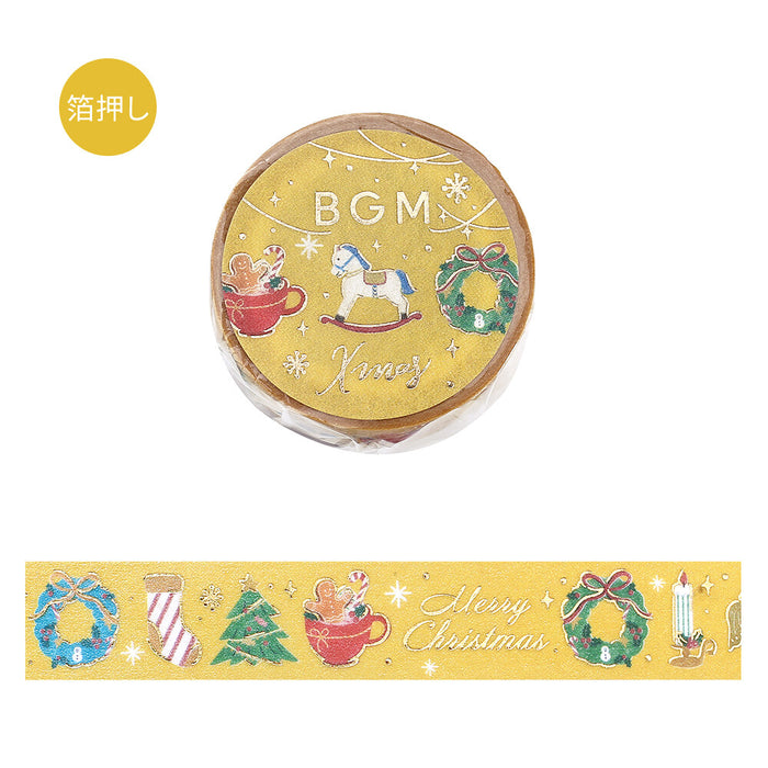 BGM Christmas Foil Washi Tape - Mini Objet D'Art