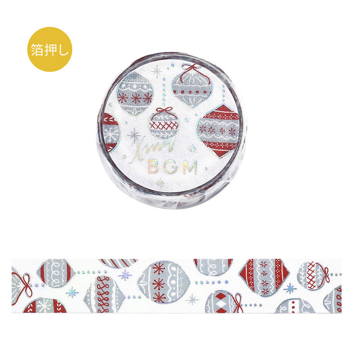BGM Christmas Foil Washi Tape - Scandinavian Ornaments