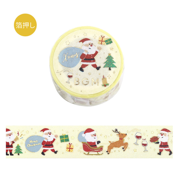 BGM Christmas Foil Washi Tape - Santa's Coming