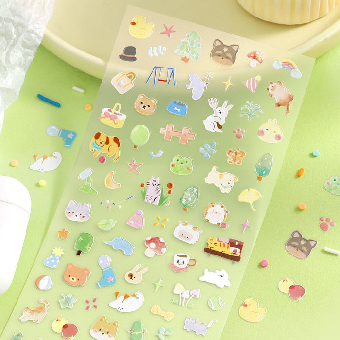 BGM 'Icing' Series Embossed Stickers - Animals