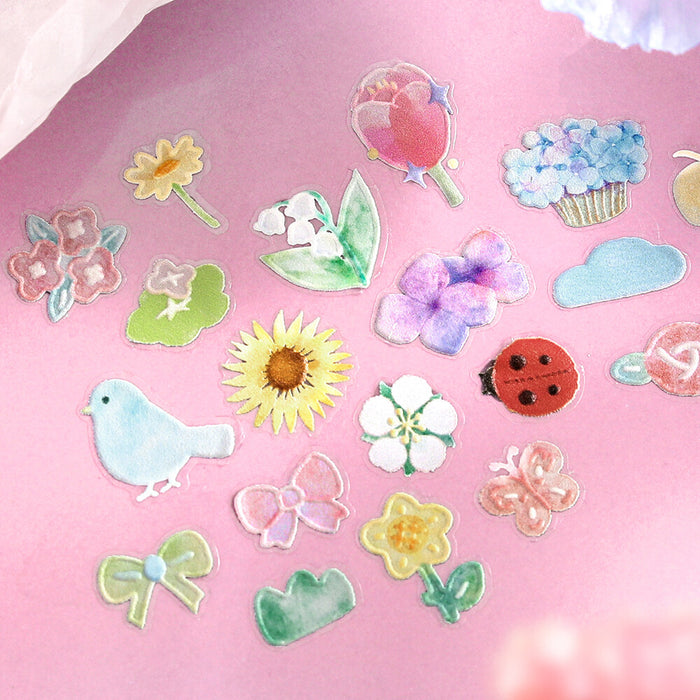 BGM 'Icing' Series Embossed Stickers - Bloom