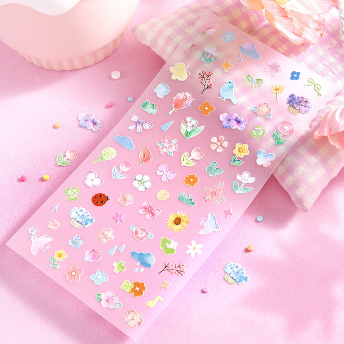 BGM 'Icing' Series Embossed Stickers - Bloom