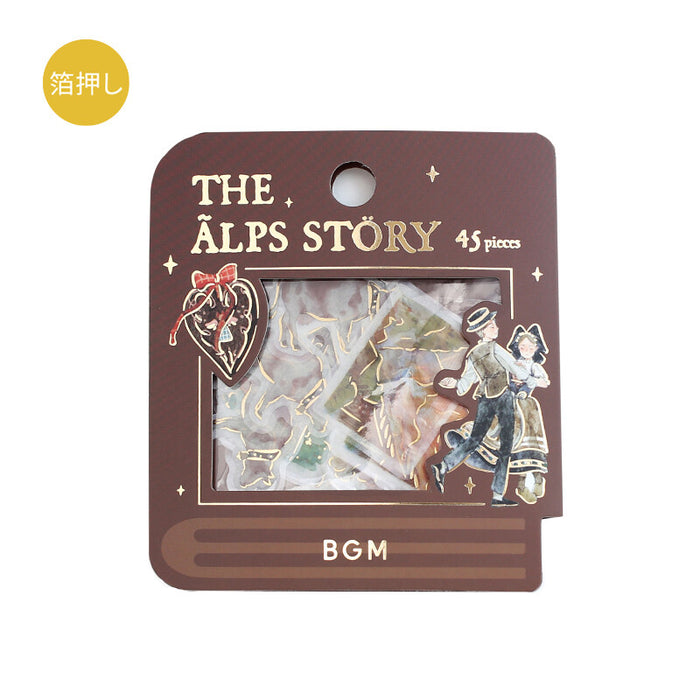 BGM 'Alps Story' Washi Paper Deco Stickers - Tea