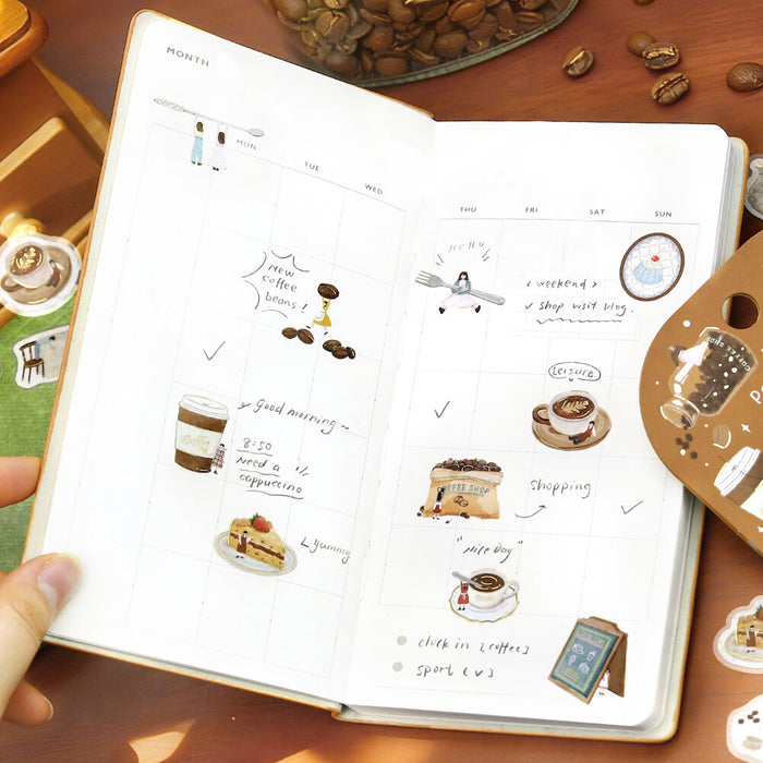 BGM 'Petite Story' Washi Paper Deco Stickers - Cafe