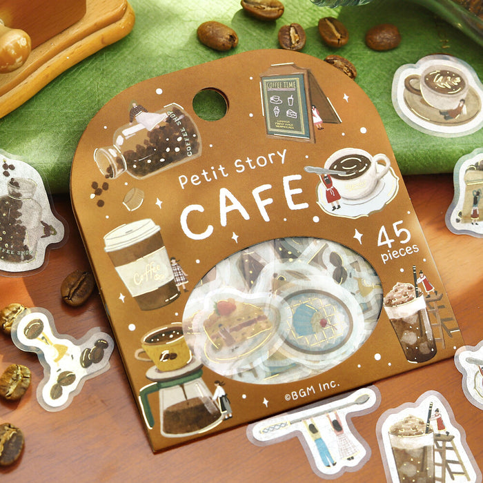BGM 'Petite Story' Washi Paper Deco Stickers - Cafe