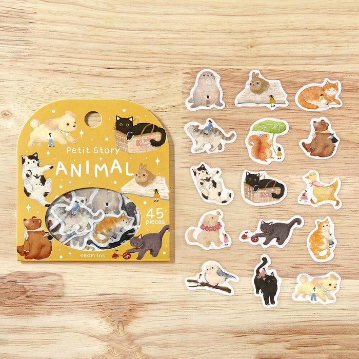 BGM 'Petite Story' Washi Paper Deco Stickers - Animals