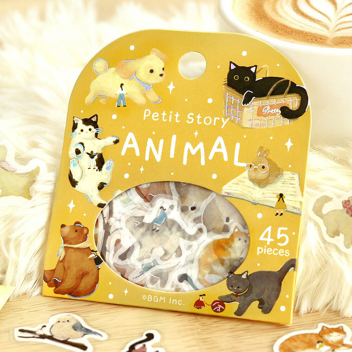 BGM 'Petite Story' Washi Paper Deco Stickers - Animals