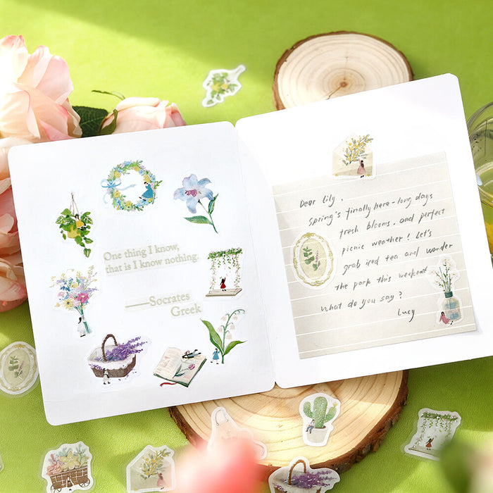 BGM 'Petite Story' Washi Paper Deco Stickers - Gardening
