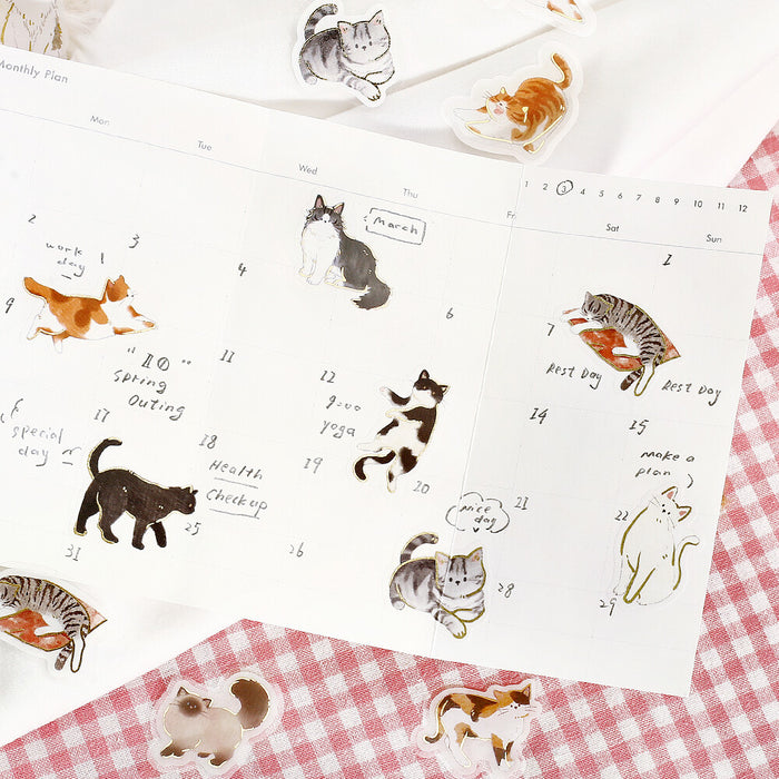 BGM Washi Paper Deco Stickers - Lots of Cats Vol.2