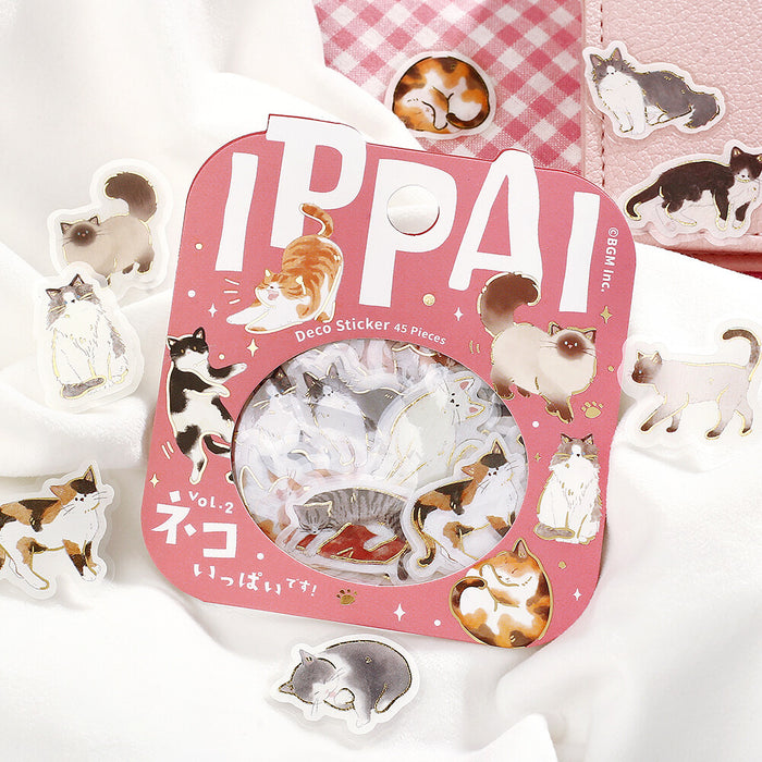 BGM Washi Paper Deco Stickers - Lots of Cats Vol.2