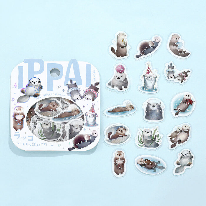 BGM Washi Paper Deco Stickers - Lots of Sea Otters