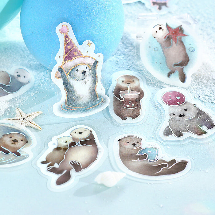 BGM Washi Paper Deco Stickers - Lots of Sea Otters