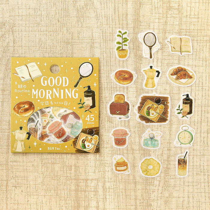 BGM 'Another Great Day' Washi Paper Deco Stickers - Good Morning