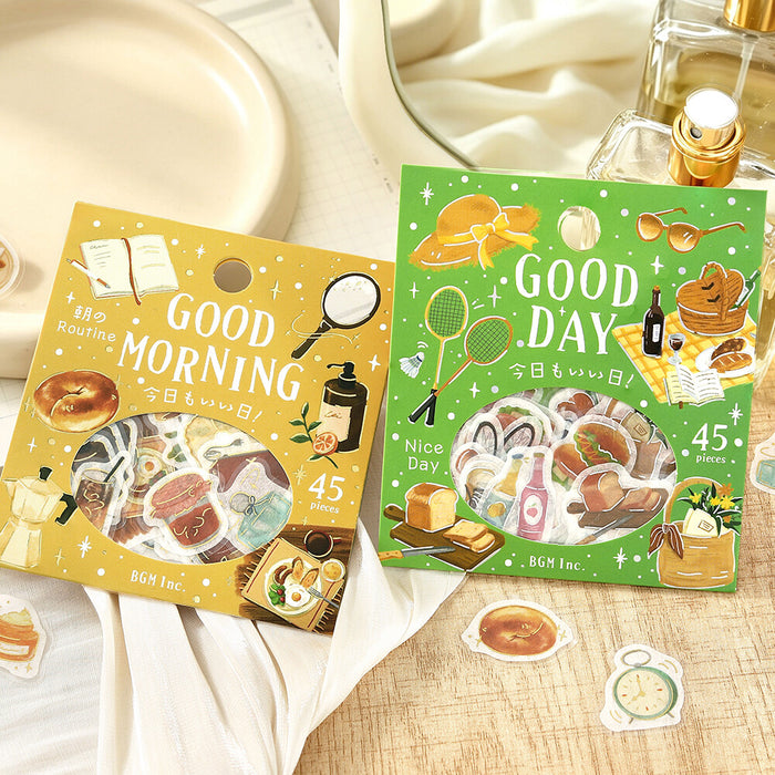 BGM 'Another Great Day' Washi Paper Deco Stickers - Good Morning