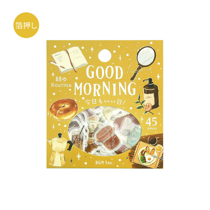 BGM 'Another Great Day' Washi Paper Deco Stickers - Good Morning