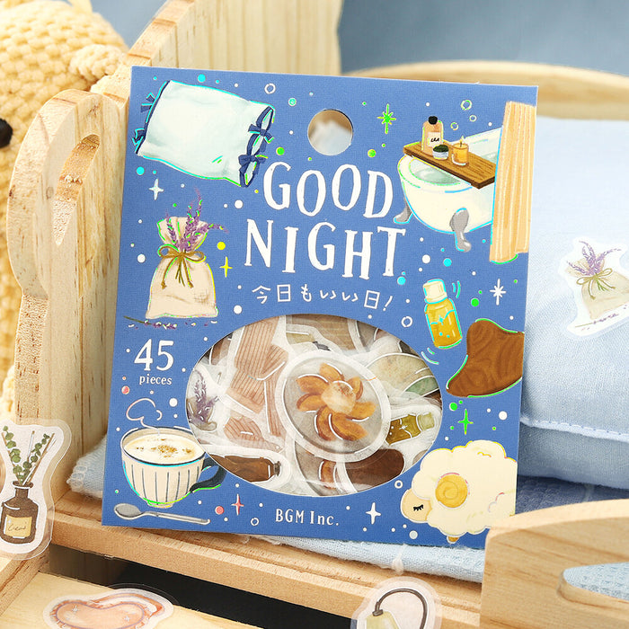 BGM 'Another Great Day' Washi Paper Deco Stickers - Good Night