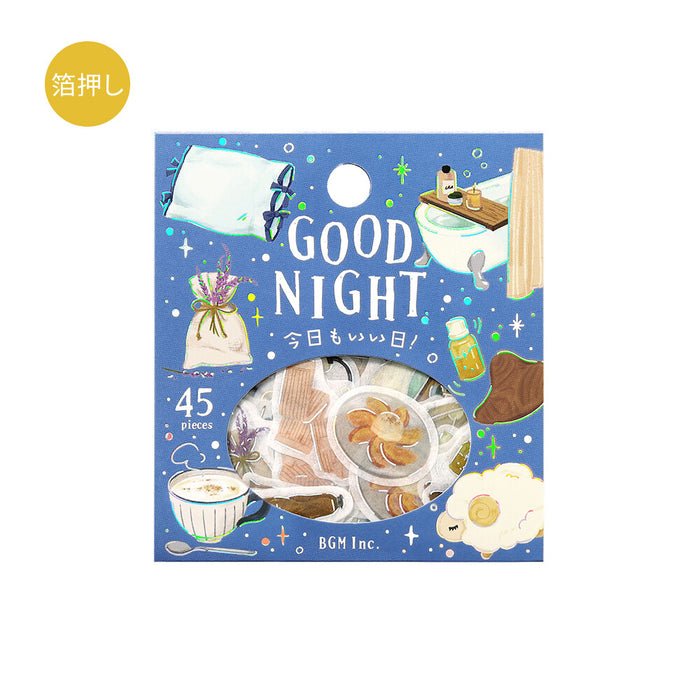 BGM 'Another Great Day' Washi Paper Deco Stickers - Good Night