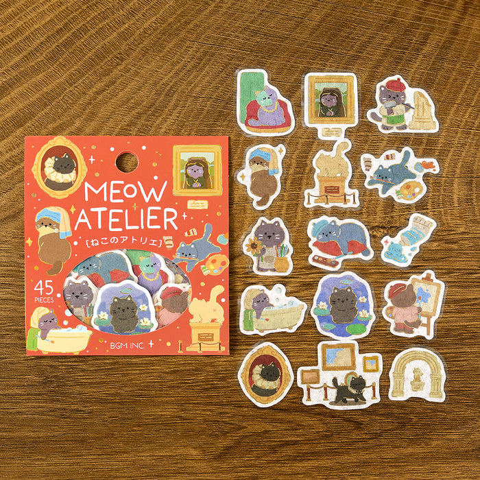 BGM 'Dress-Up Animals' Washi Paper Deco Stickers - Cat Atelier