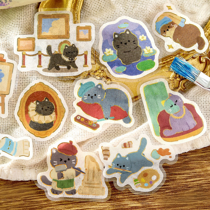BGM 'Dress-Up Animals' Washi Paper Deco Stickers - Cat Atelier