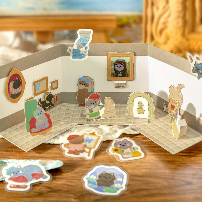 BGM 'Dress-Up Animals' Washi Paper Deco Stickers - Cat Atelier