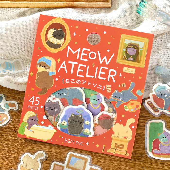 BGM 'Dress-Up Animals' Washi Paper Deco Stickers - Cat Atelier