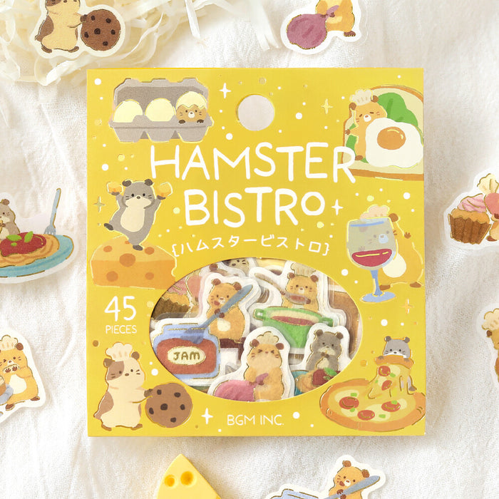 BGM 'Dress-Up Animals' Washi Paper Deco Stickers - Hamster Bistro