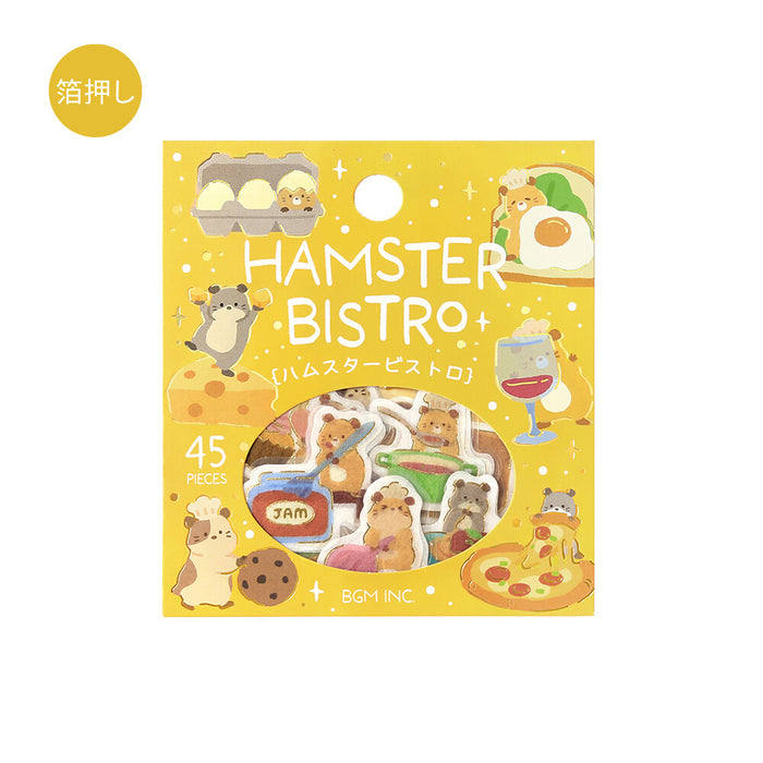 BGM 'Dress-Up Animals' Washi Paper Deco Stickers - Hamster Bistro