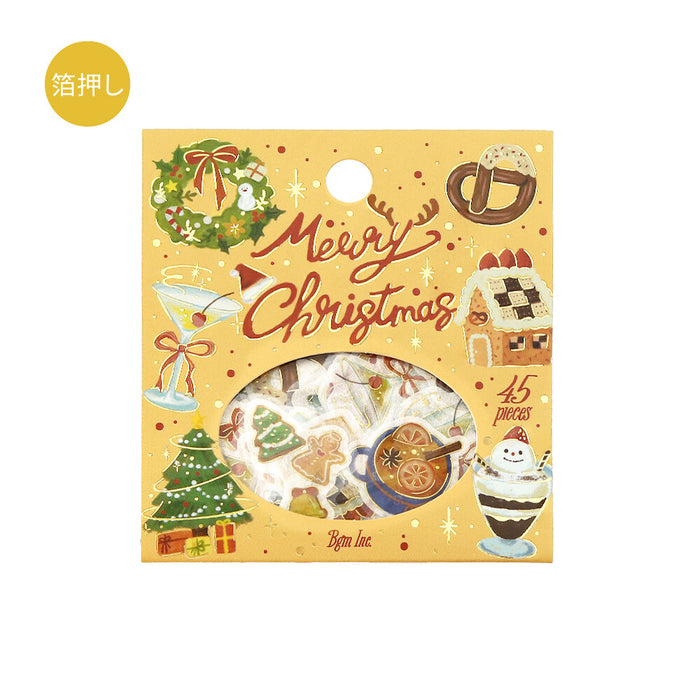 BGM Washi Paper Christmas Stickers - Christmas Collection