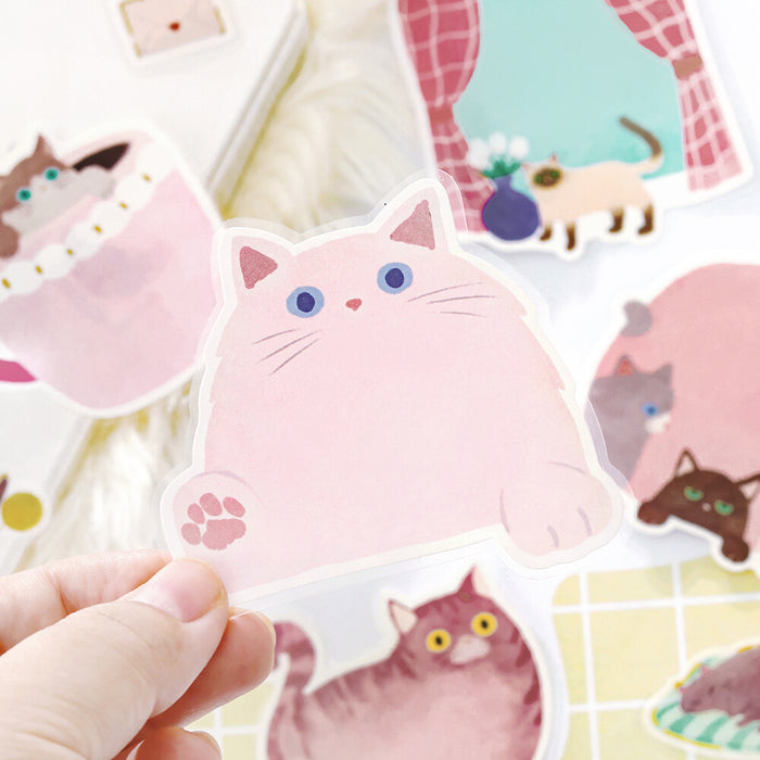BGM 'Cat Diary' Series Memo Stickers - Pink