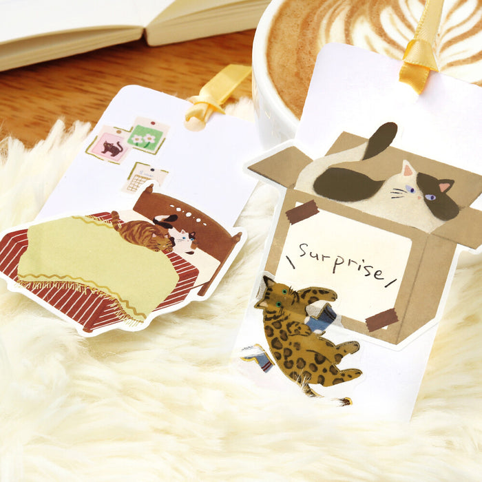 BGM 'Cat Diary' Series Memo Stickers - Yellow