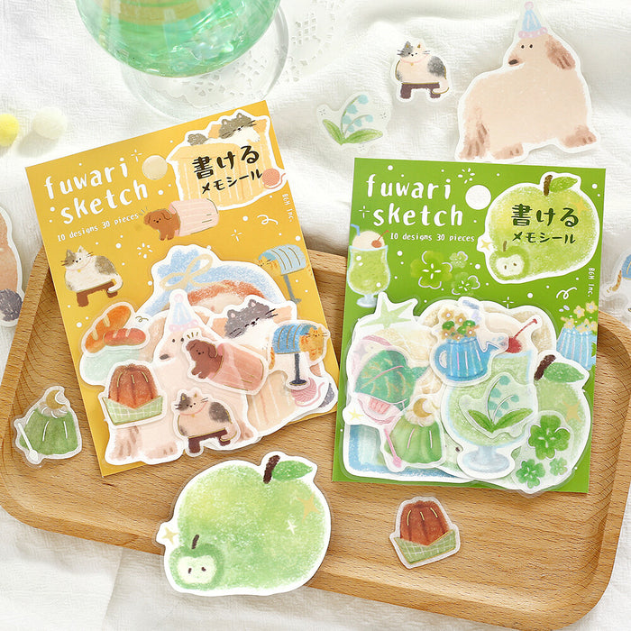 BGM 'Fuwari Sketch' Series Stickers - Yellow