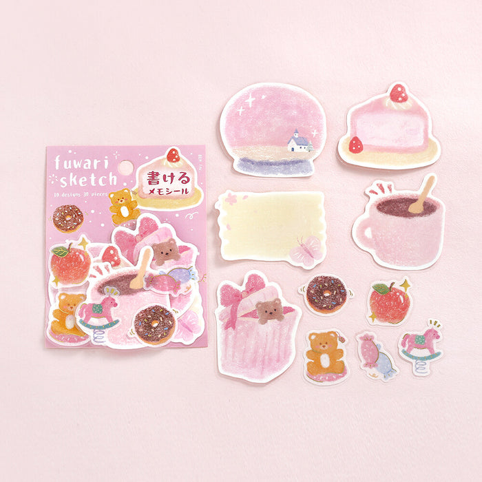 BGM 'Fuwari Sketch' Series Stickers - Pink