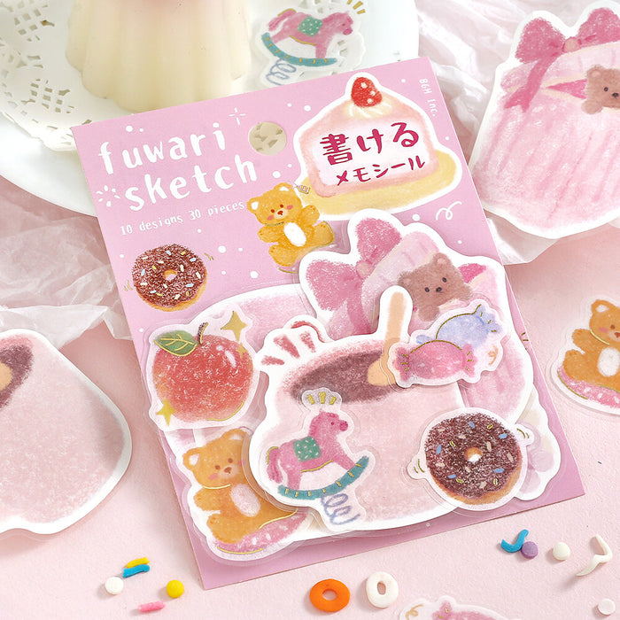 BGM 'Fuwari Sketch' Series Stickers - Pink