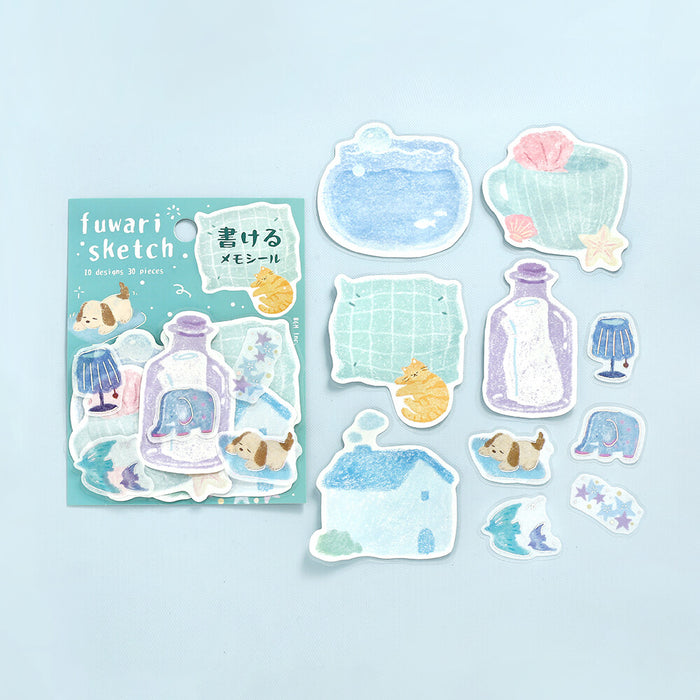 BGM 'Fuwari Sketch' Series Stickers - Blue