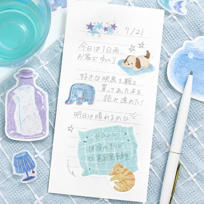 BGM 'Fuwari Sketch' Series Stickers - Blue
