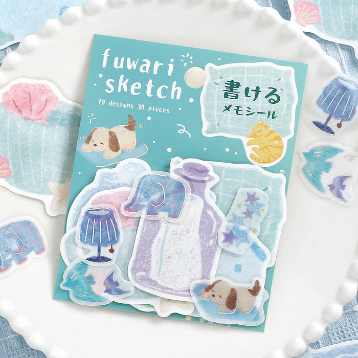BGM 'Fuwari Sketch' Series Stickers - Blue