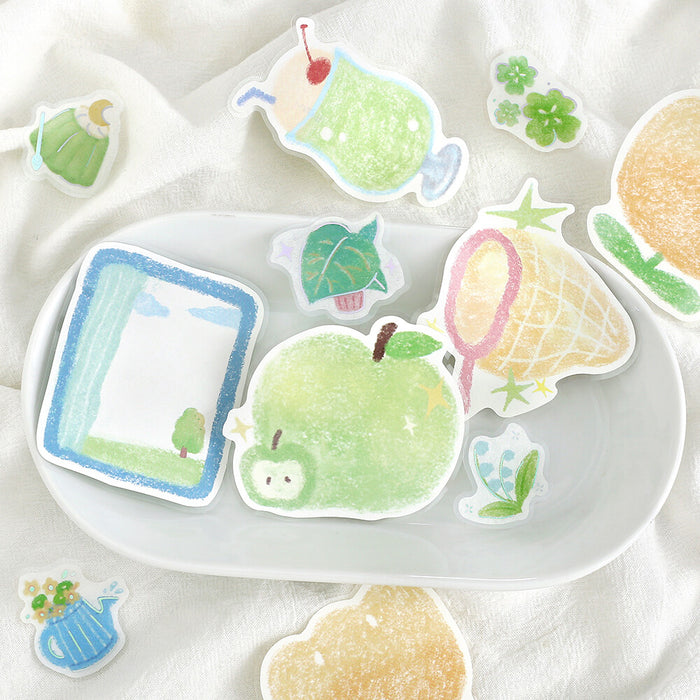 BGM 'Fuwari Sketch' Series Stickers - Green