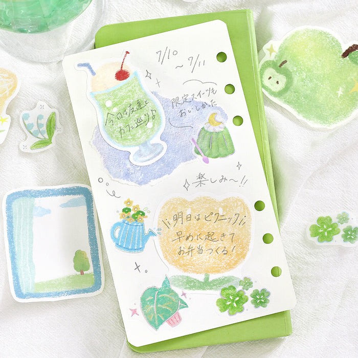BGM 'Fuwari Sketch' Series Stickers - Green