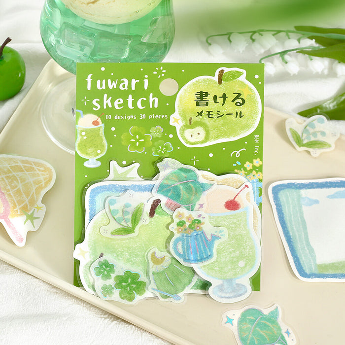 BGM 'Fuwari Sketch' Series Stickers - Green