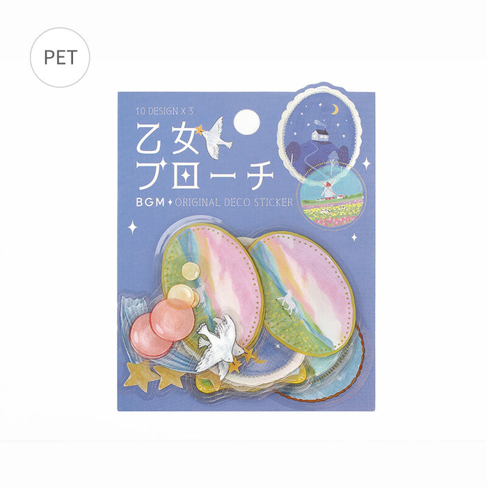 BGM 'Brooch' Clear Deco Stickers - Landscape