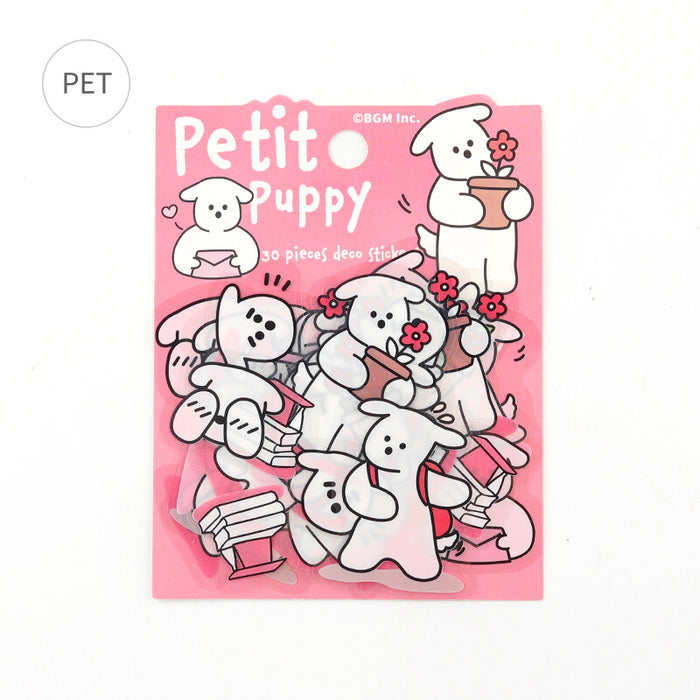 BGM 'Petit Puppy' Clear Planner Stickers - Pink