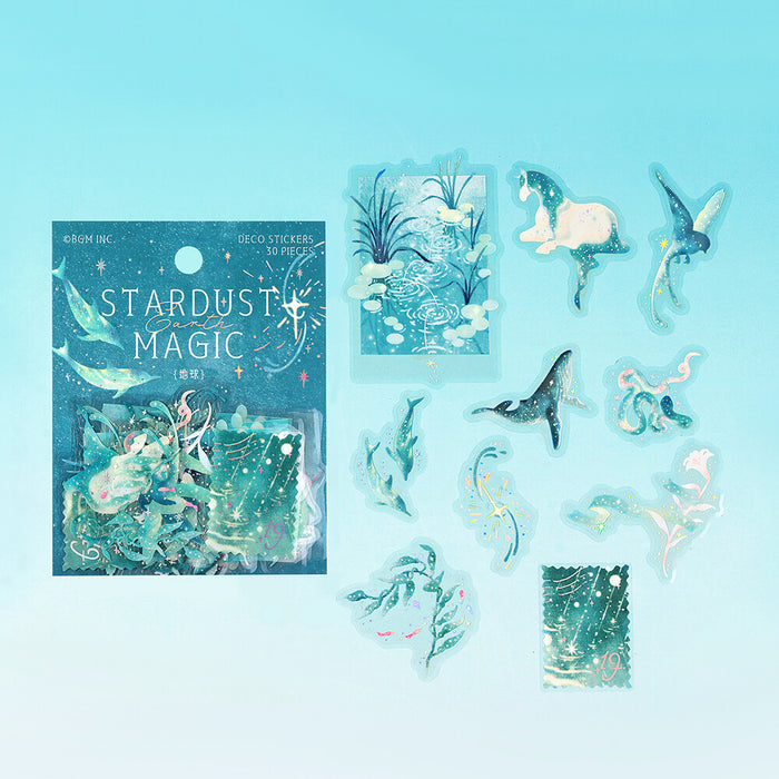 BGM 'Stardust Magic' Clear Deco Stickers - Earth