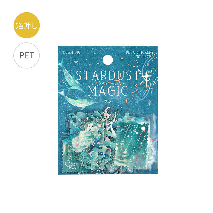 BGM 'Stardust Magic' Clear Deco Stickers - Earth